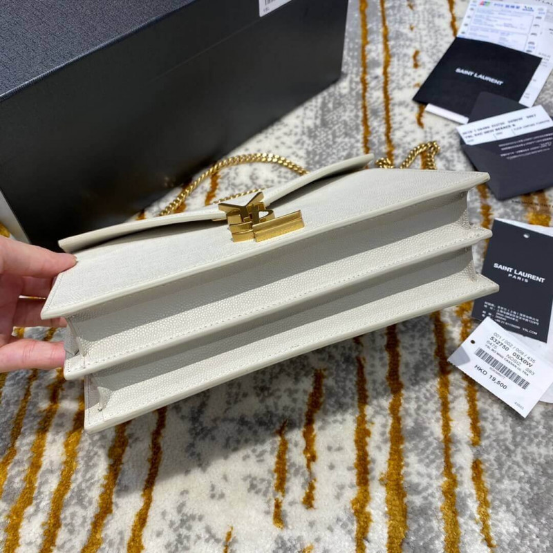 Replica Ysl Saint Laurent Cassandra Monogram Clasp Bag In Grain Leather 532750