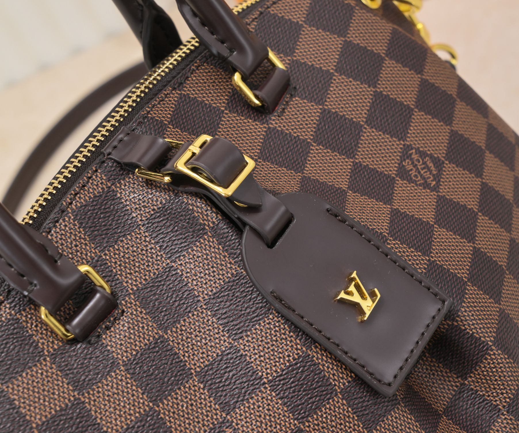 Replica Louis Vuitton Brown Damier Boetie Pm/Mm