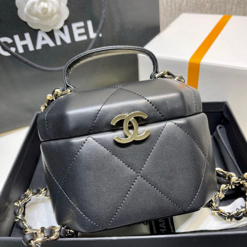 Replica Chanel Lambskin Small Vanity Case As2630 Black