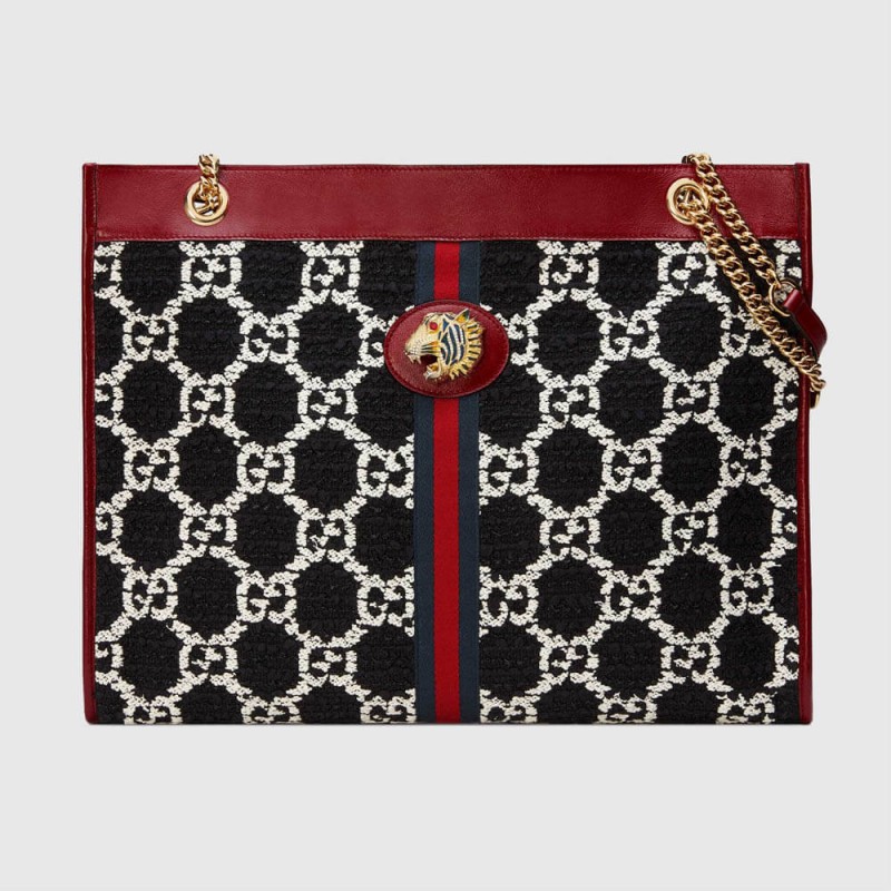 Replica Gucci Rajah Gg Tweed Large Tote 537219