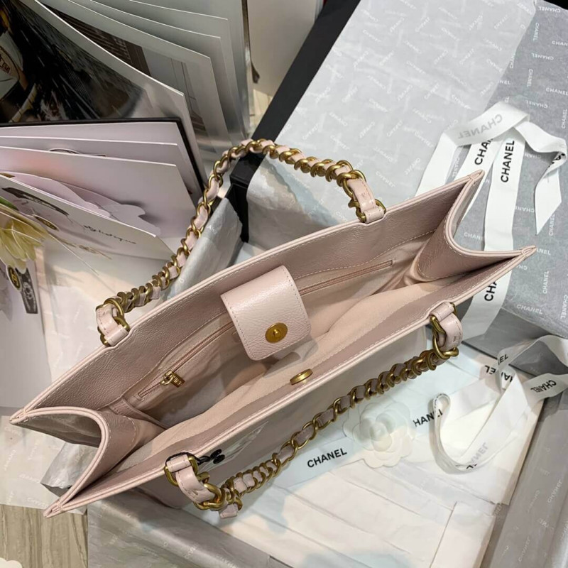 Replica Chanel Shiny Aged Calfskin Shopping Bag As1945