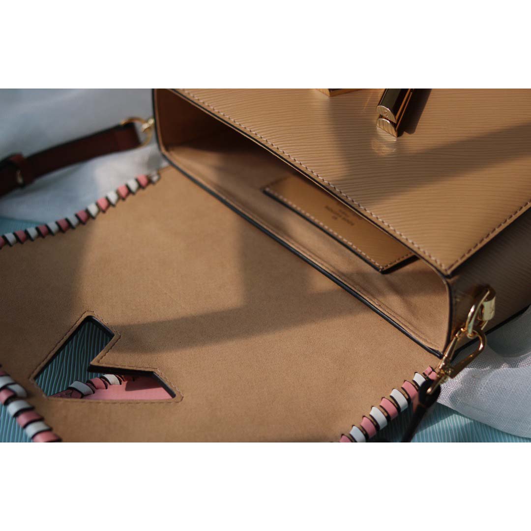 Replica Louis Vuitton Twist Mm Handbag Black/Pink/Brown