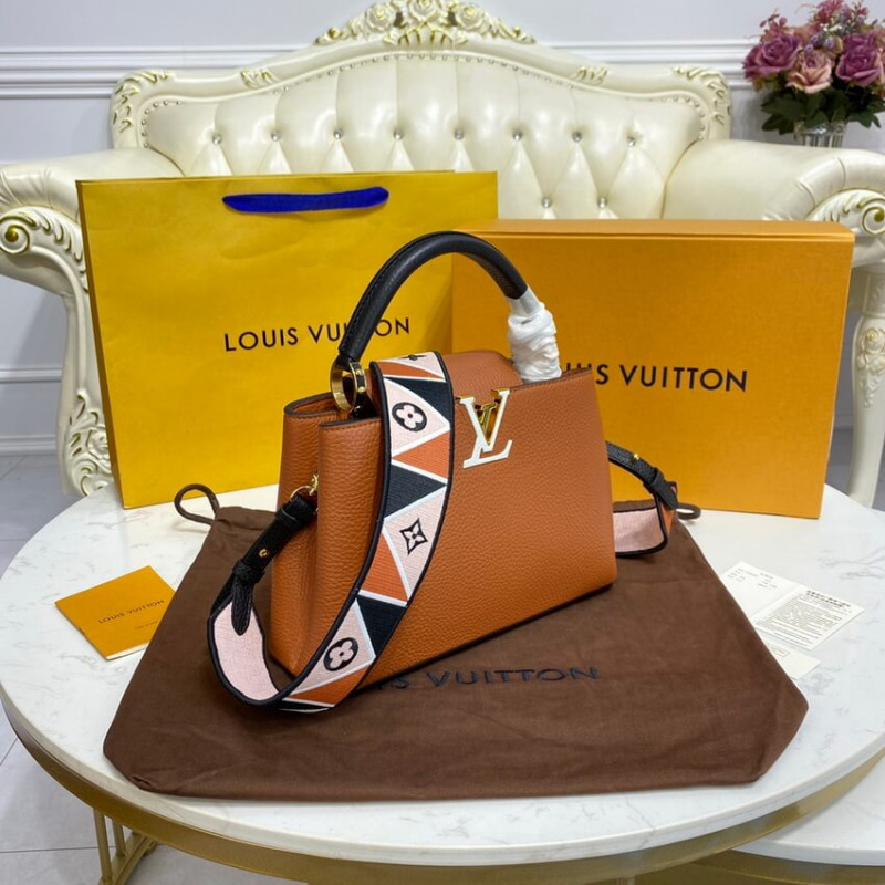 Replica Louis Vuitton Capucines Bb M59266 Gold/Noir