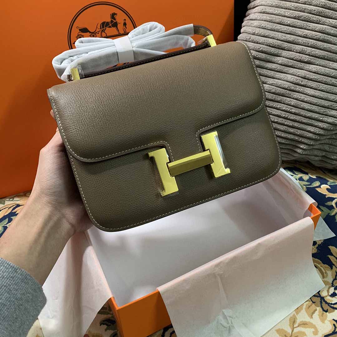 Replica Hermes Aaa-Constance Handbag 24Cm 19Cm Black/White/Pink