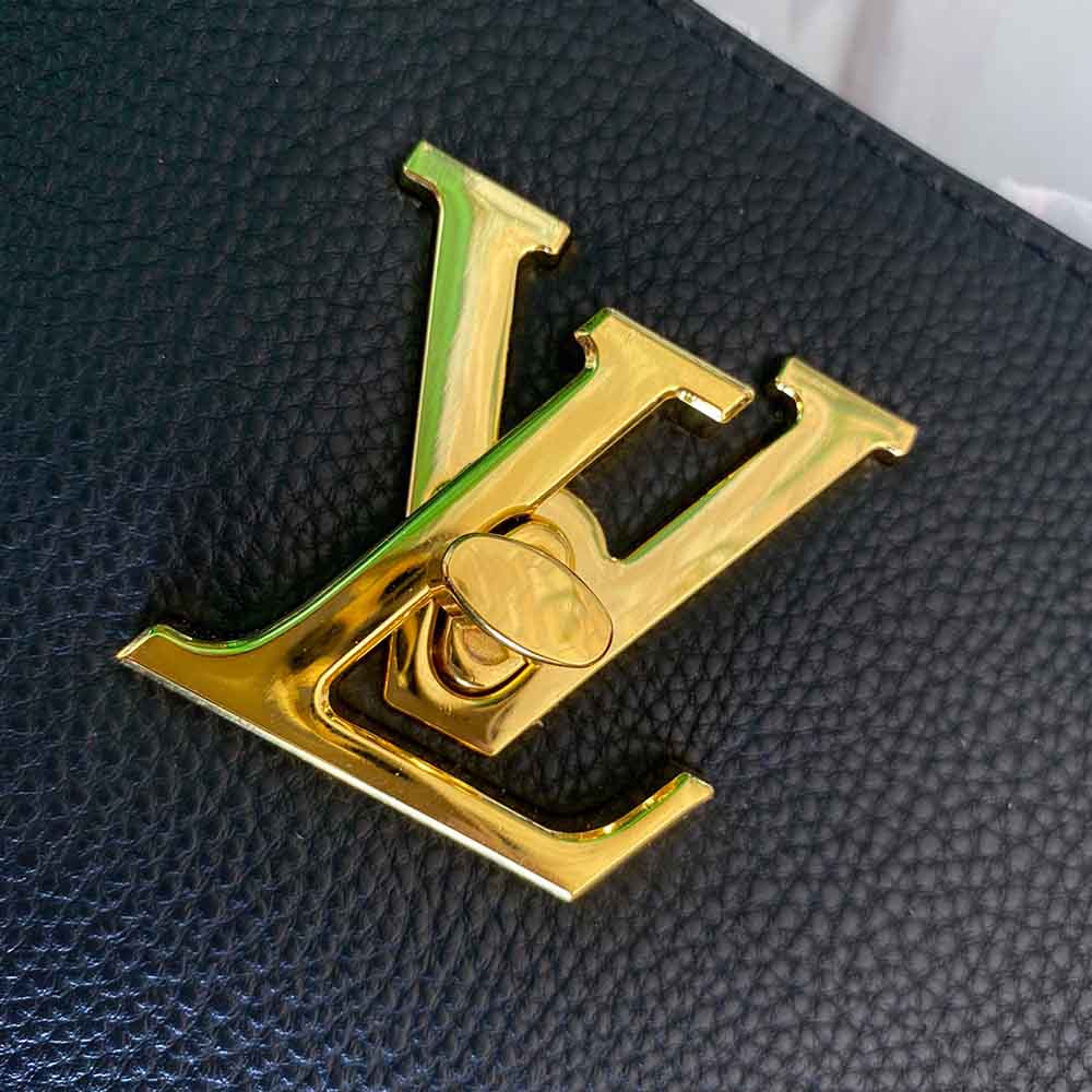 Replica Louis Vuitton Lockme Shopper M57346 Beige/Black/Green