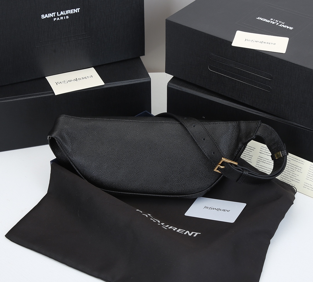 Replica Ysl Classic Monogram Belt Bag In Grain De Poudre Embossed Leather