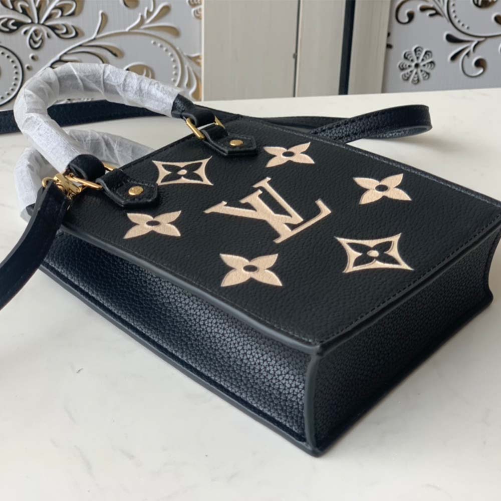 Replica Louis Vuitton Petit Sac Plat M57937 Black/Beige/Brown