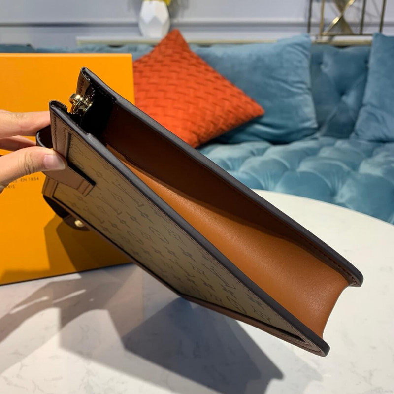 Replica Louis Vuitton Monogram Reverse Canvas Dauphine Clutch M44178