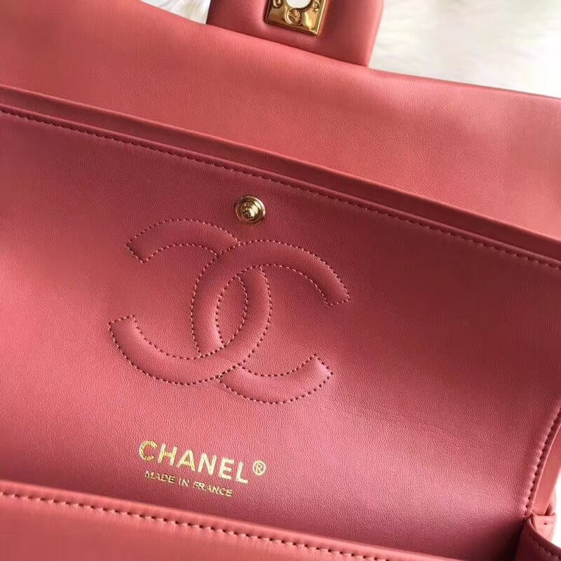 Replica Chanel 1112 Rose Quartz Medium Size 2.55 Lambskin Leather Flap Bag
