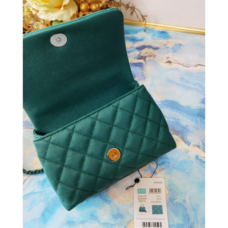 Replica Chanel Mini Coco Handle Ultra Matte Bag In Grained Calfskin As2215