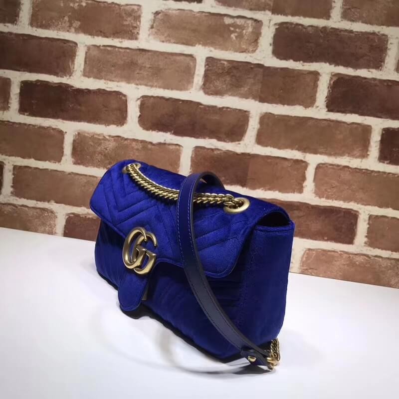 Replica Gucci Gg Marmont Velvet Shoulder Bag 443497
