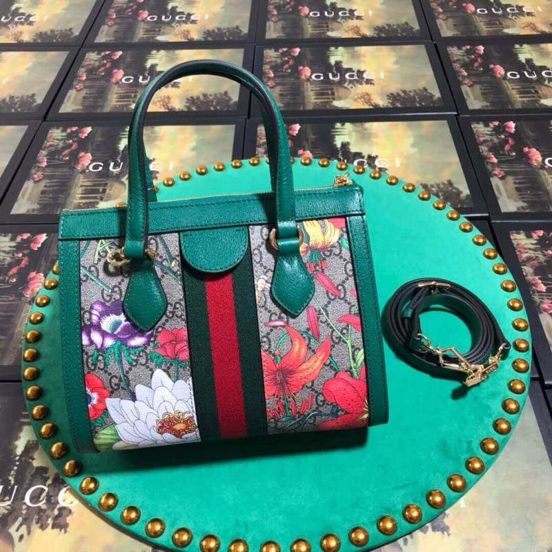 Replica Gucci Ophidia Gg Flora Small Tote Bag 547551