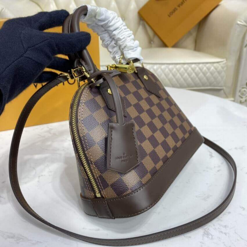 Replica Louis Vuitton Damier Ebene Canvas Alma Bb N41221