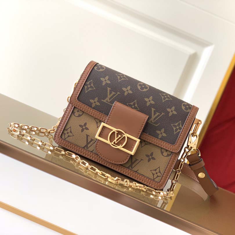 Replica Louis Vuitton Dauphine Mm/Mini Brown Mono