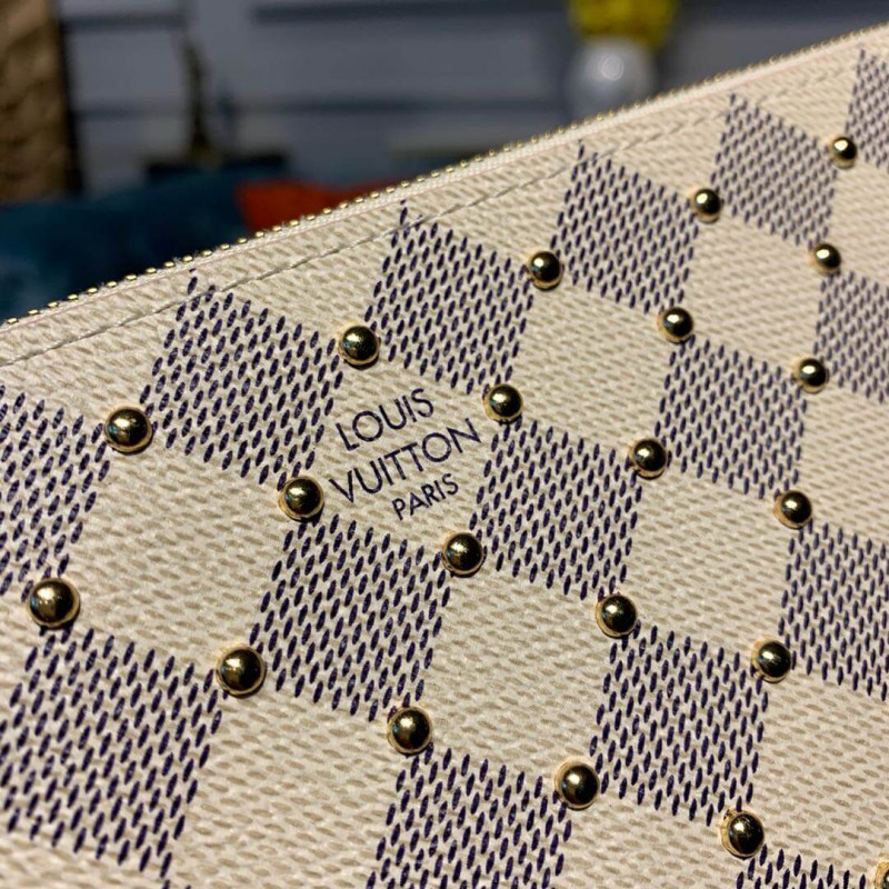 Replica Louis Vuitton Damier Azur Canvas Zipped Pochette N67500