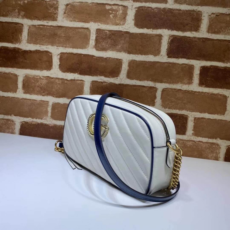 Replica Gucci Gg Marmont Small Shoulder Bag 447632 White