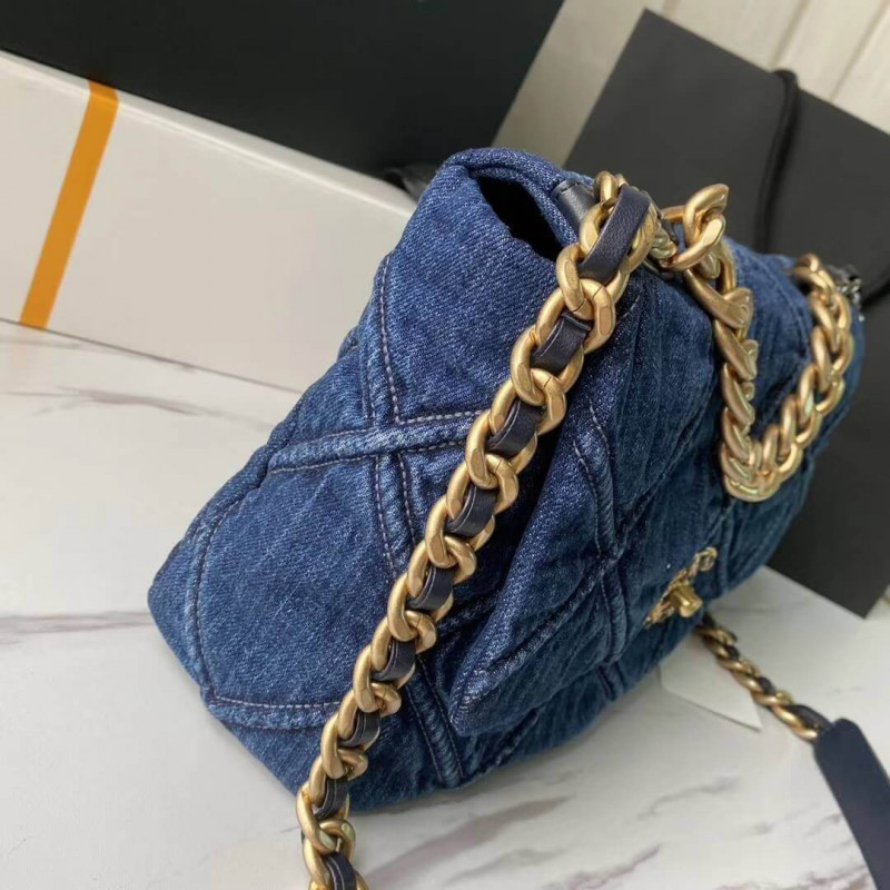 Replica Chanel 19 Large Flap Bag As1161 Denim