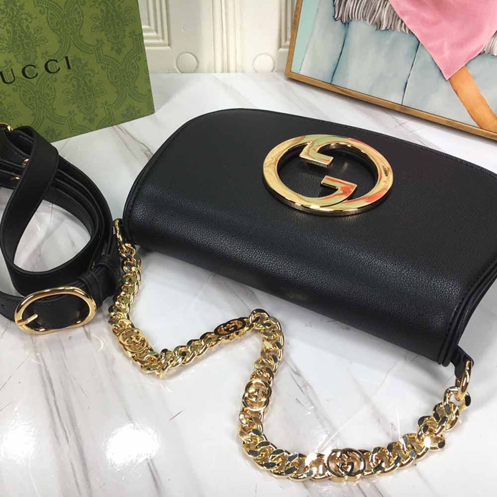 Replica Gucci Blondie Shoulder Bag Black/White