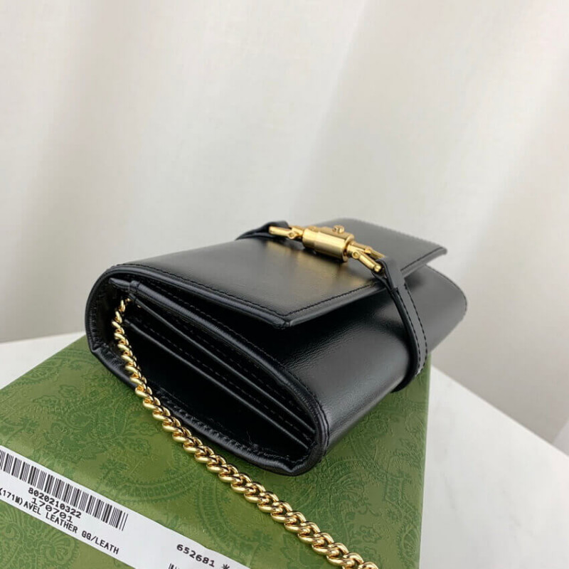 Replica Gucci Jackie 1961 Calfskin Chain Wallet 652681