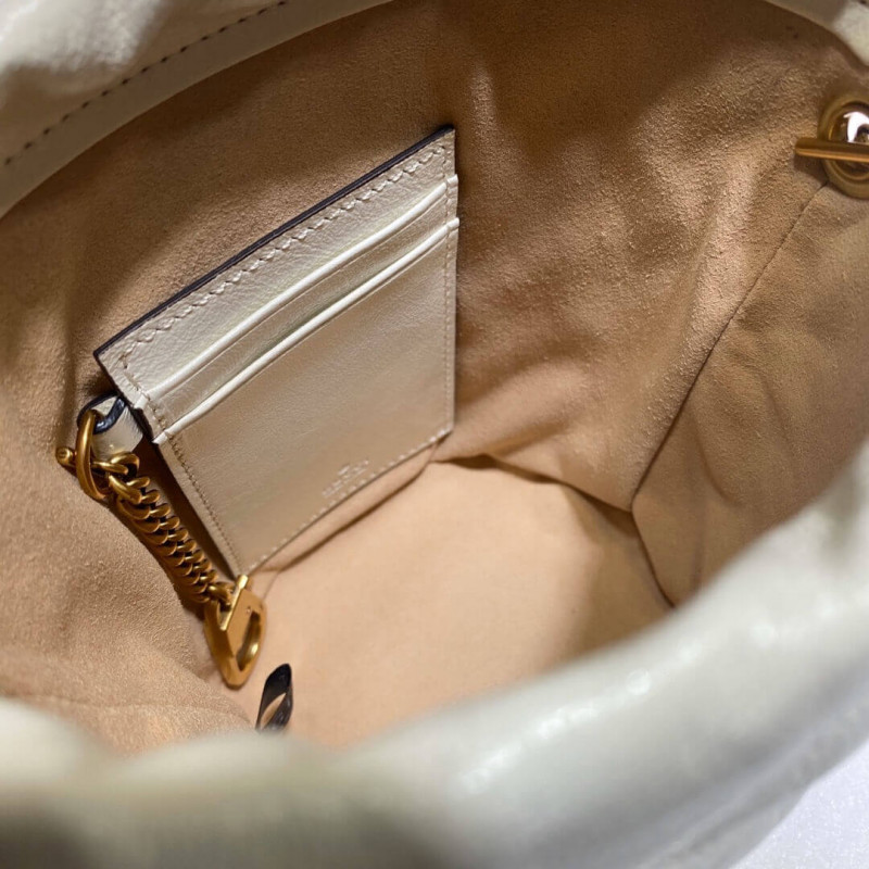 Replica Gucci Gg Marmont Mini Bucket Bag 575163 White