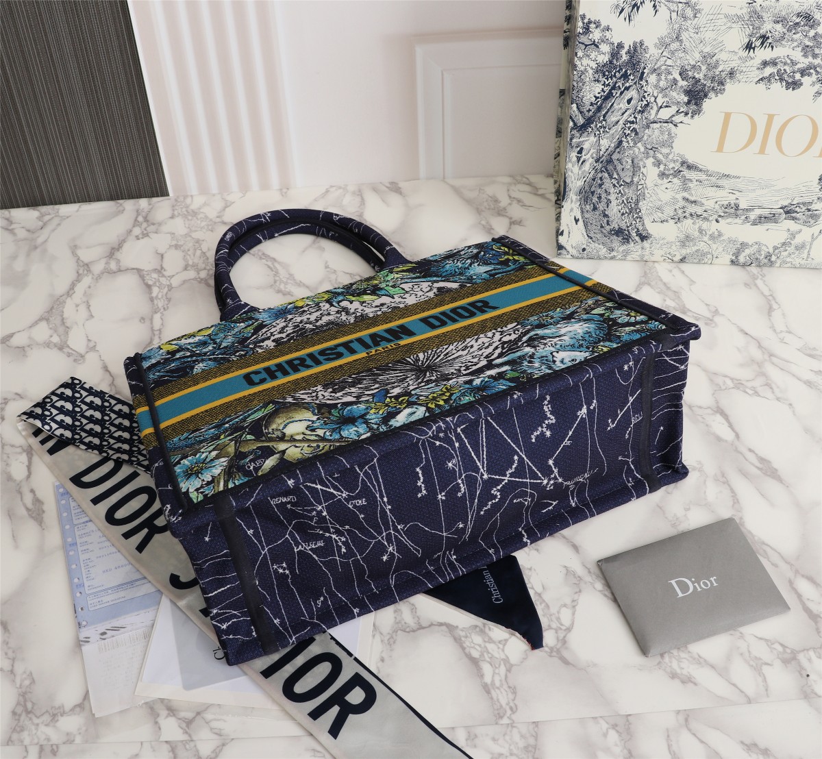 Replica Dior Blue Medium/Large Dior Book Tote- 36/42Cm
