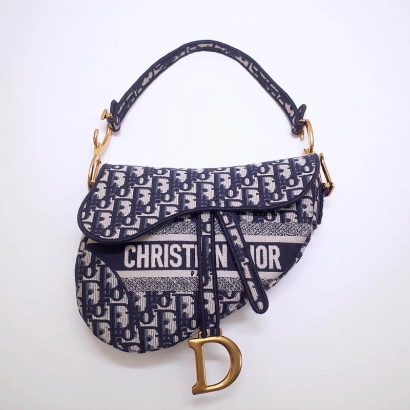 Replica Christian Dior Saddle Denim Canvas Bag M0446