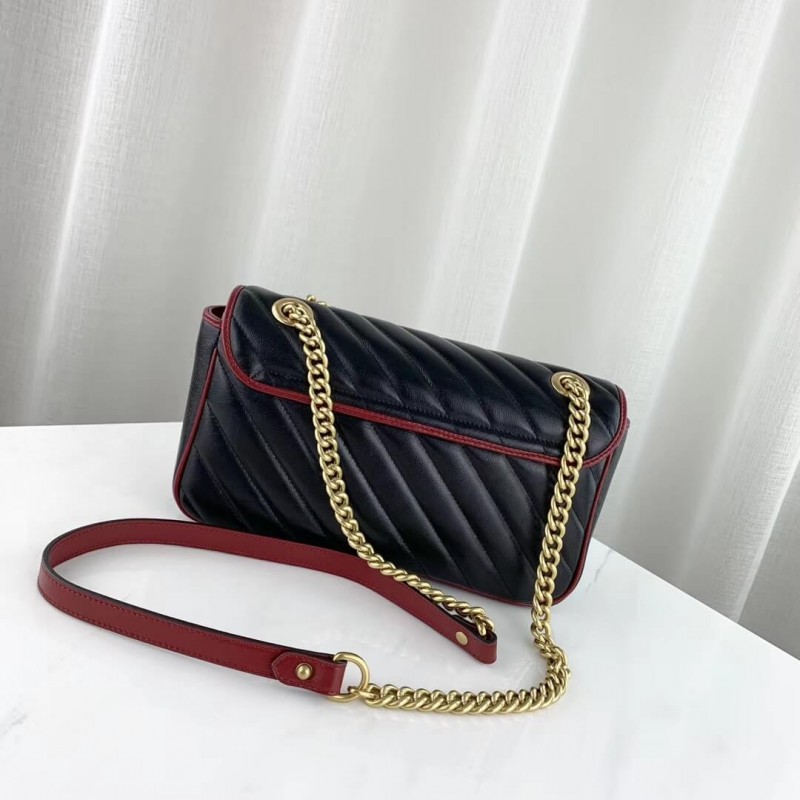 Replica Gucci Gg Marmont Small Shoulder Bag 443497 Black