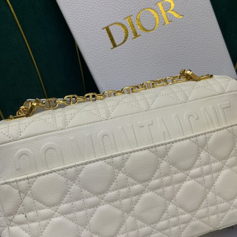 Replica Christian Dior Medium Caro Bag Warm Taupe Supple Cannage Calfskin M9242