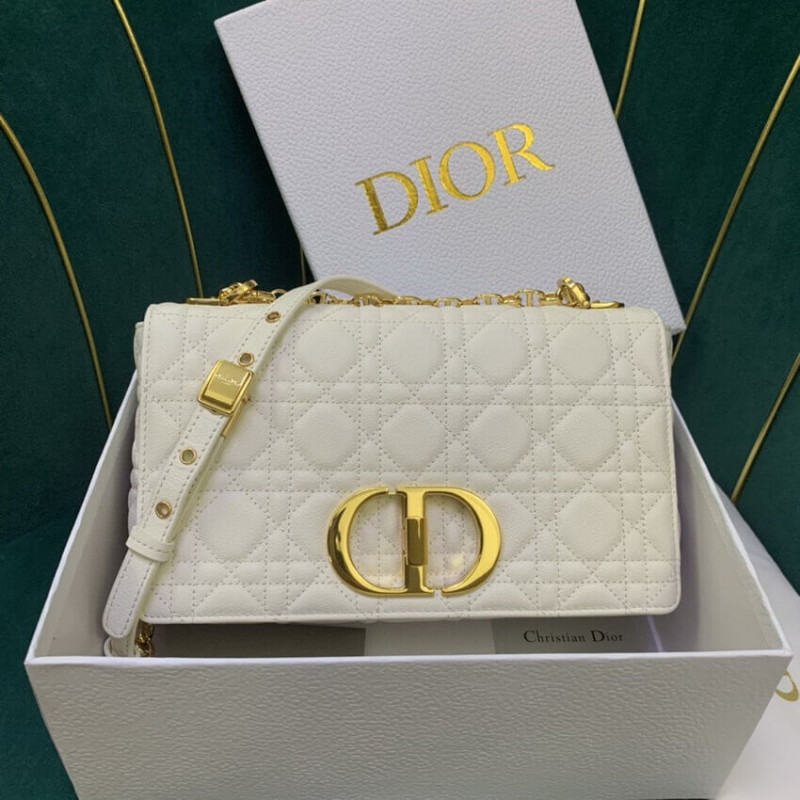 Replica Christian Dior Medium Caro Bag Warm Taupe Supple Cannage Calfskin M9242