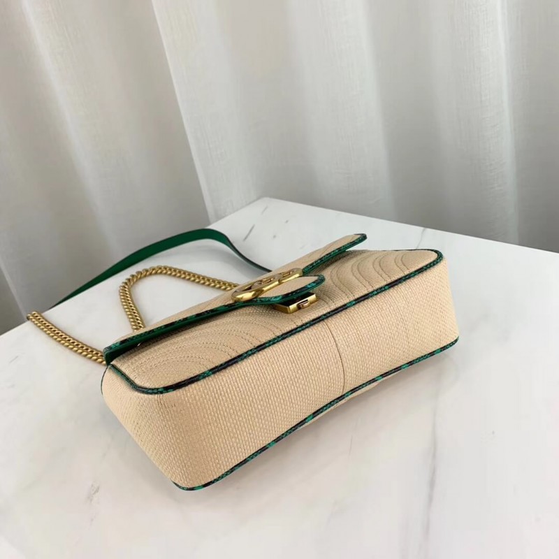 Replica Gucci Online Exclusive Gg Marmont Raffia Small Shoulder Bag 443497