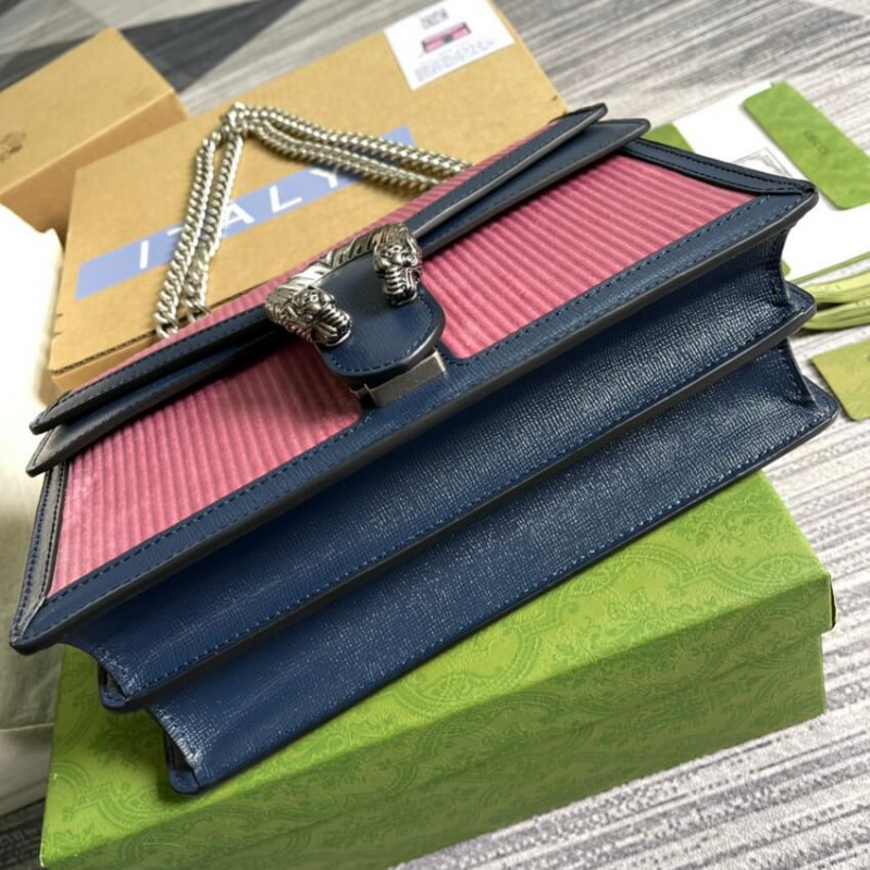 Replica Gucci Dionysus Small Shoulder Bag 400249 Pink Corduroy