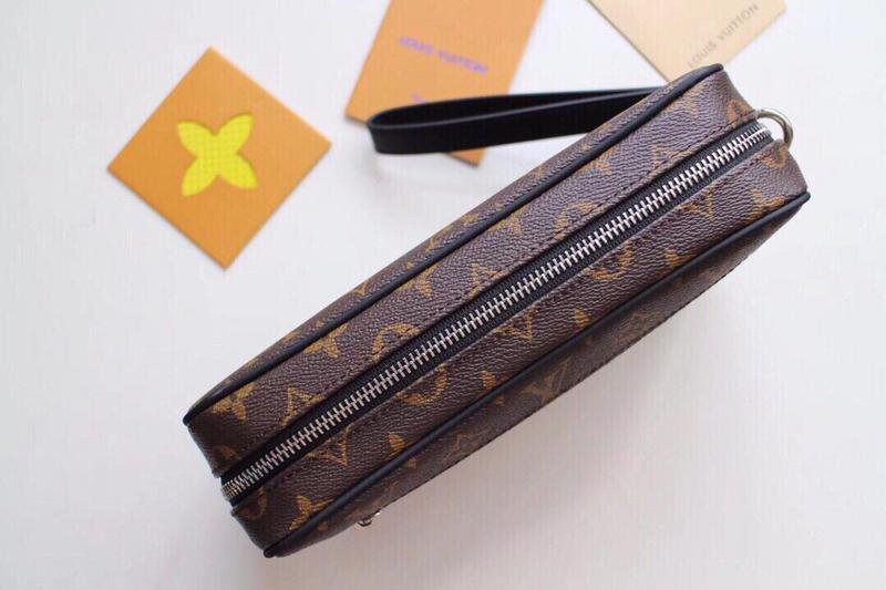 Replica Louis Vuitton Kasai Clutch Black/Brown