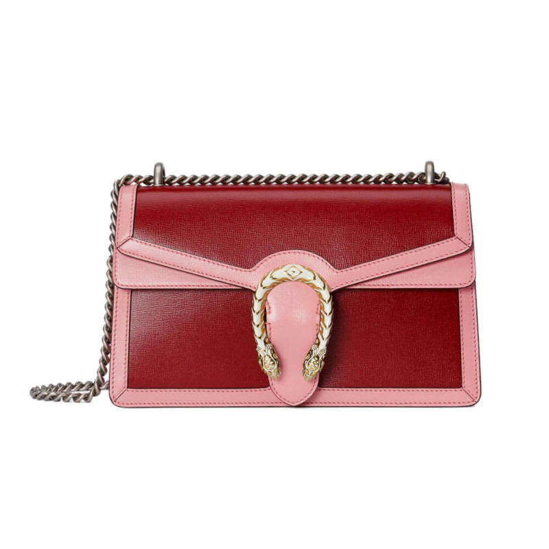 Replica Gucci Dionysus Small Shoulder Bag 400249 Red And Pink Leather