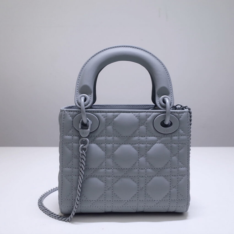 Replica Dior Mini Lady Dior Bag In Ultramatte Cannage Calfskin M0505