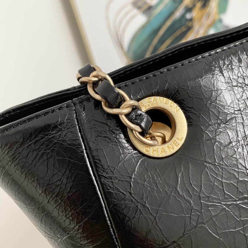 Replica Chanel Quilted Waxy Calfskin Shopping Bag 8345