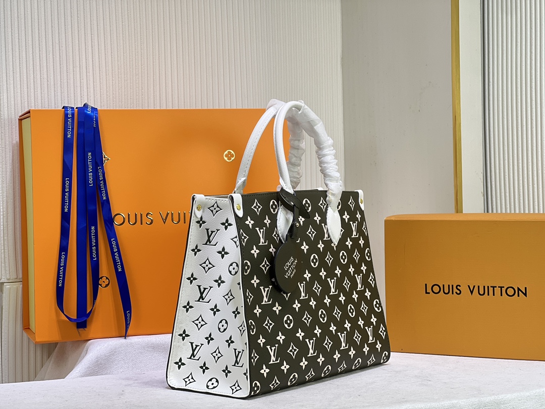 Replica Louis Vuitton Monogram A4 Leather Onthego Totes