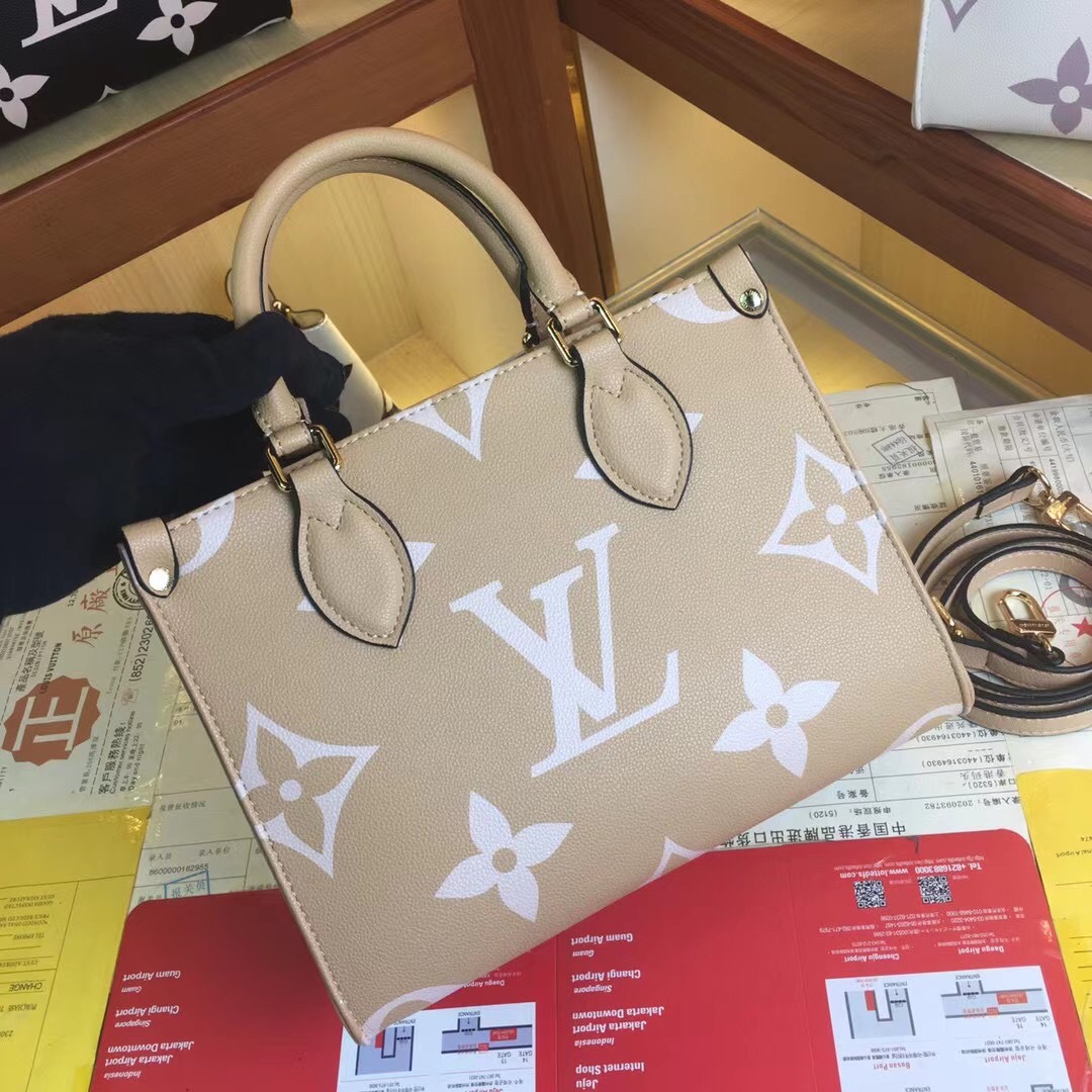 Replica Louis Vuitton Onthego Pm M45659 Black/White/Beige