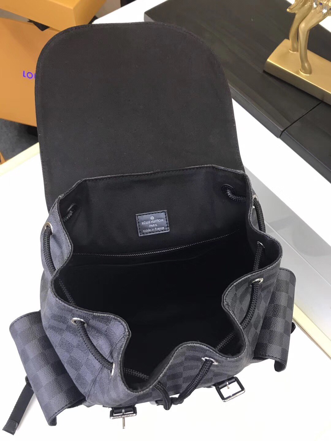 Replica Louis Vuitton Aaa-Christopher Pm N41379 Plaid Black