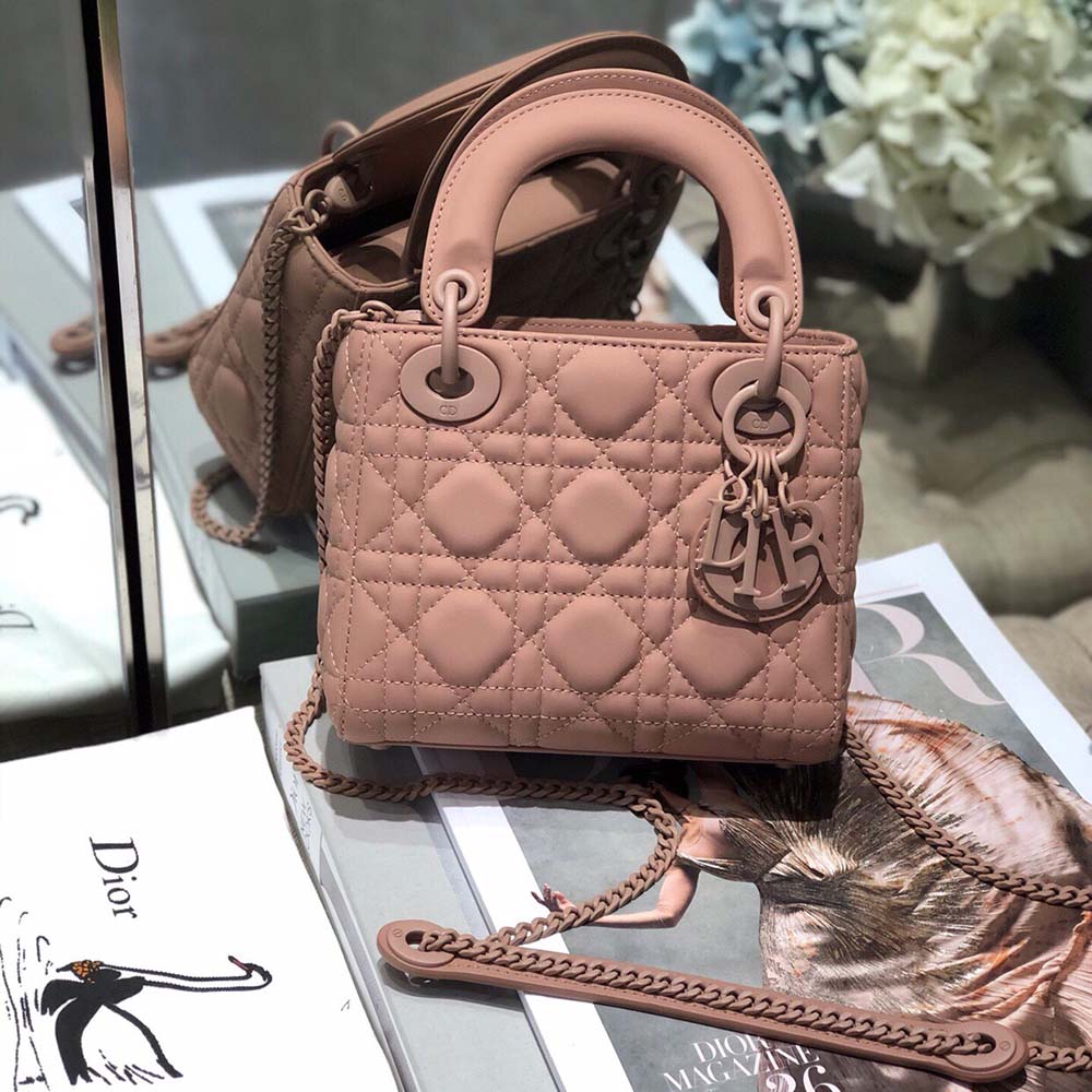 Replica Dior Aaa-Mini Lady Dr Bag Pure-Black/Pink/Grey