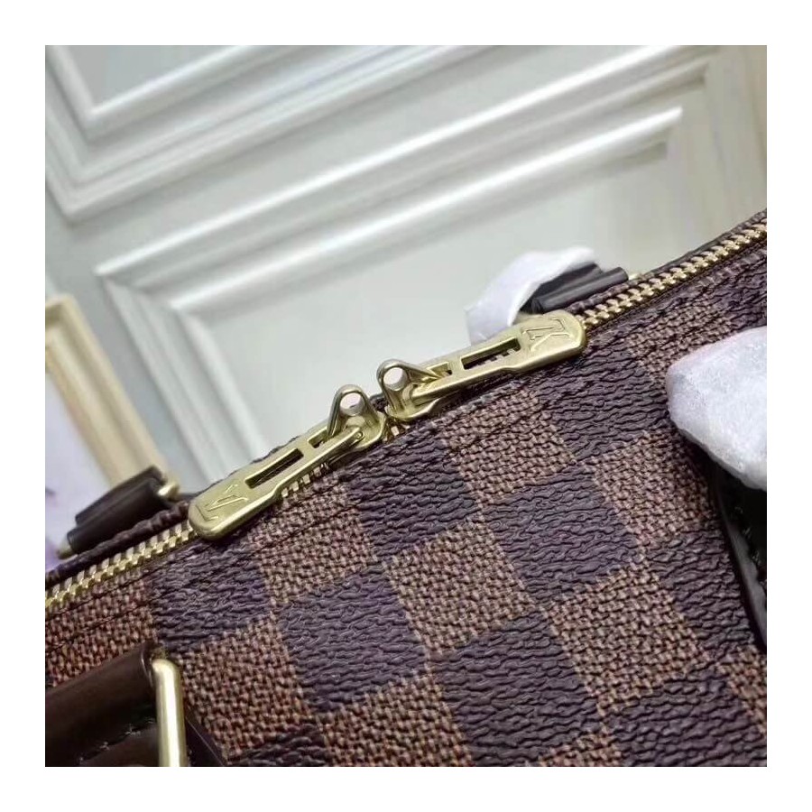 Replica Louis Vuitton Damier Ebene Canvas Speedy Bandouliere 25 N41368