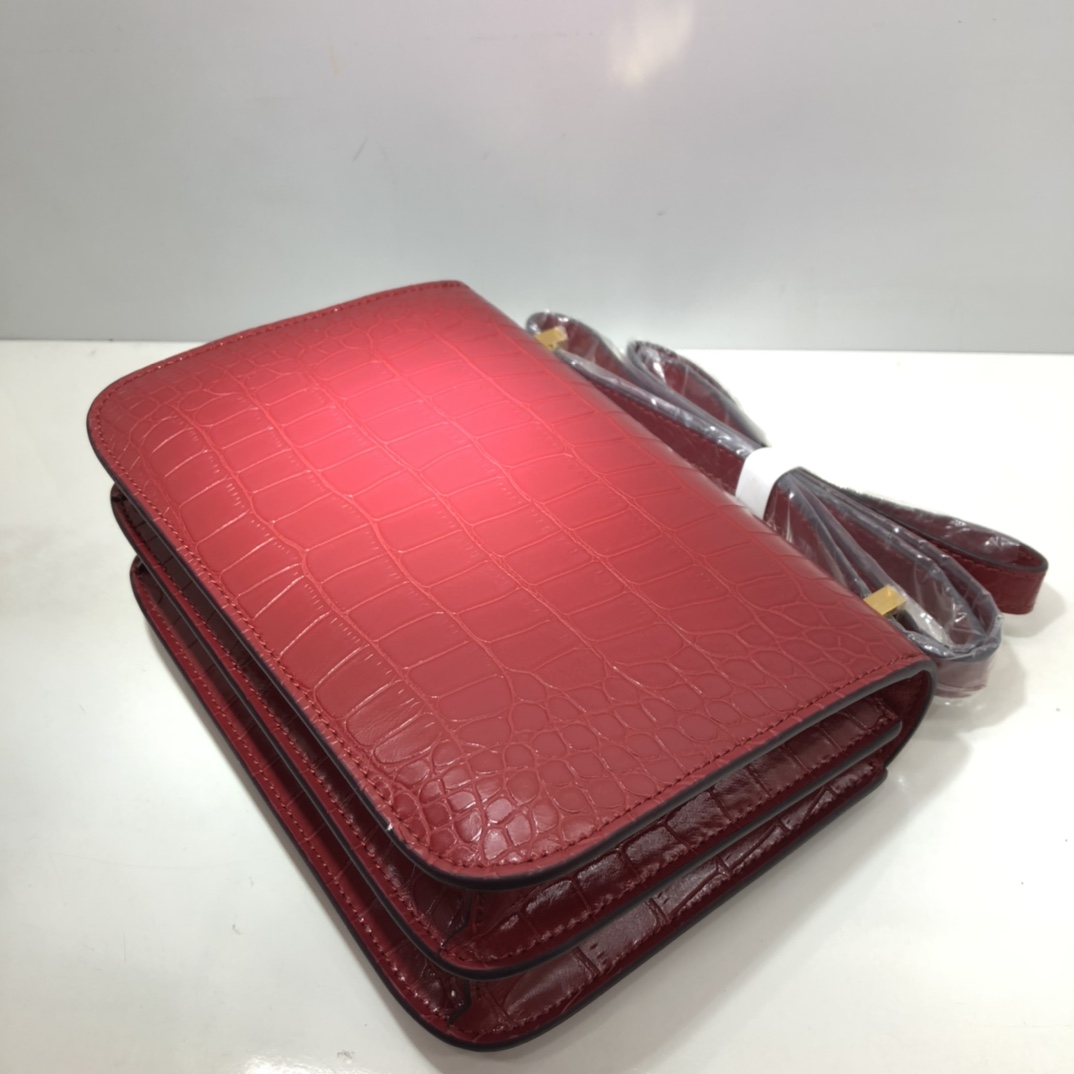 Replica Hermes Constance Crocodile Leather Pattern Cross Body Bag