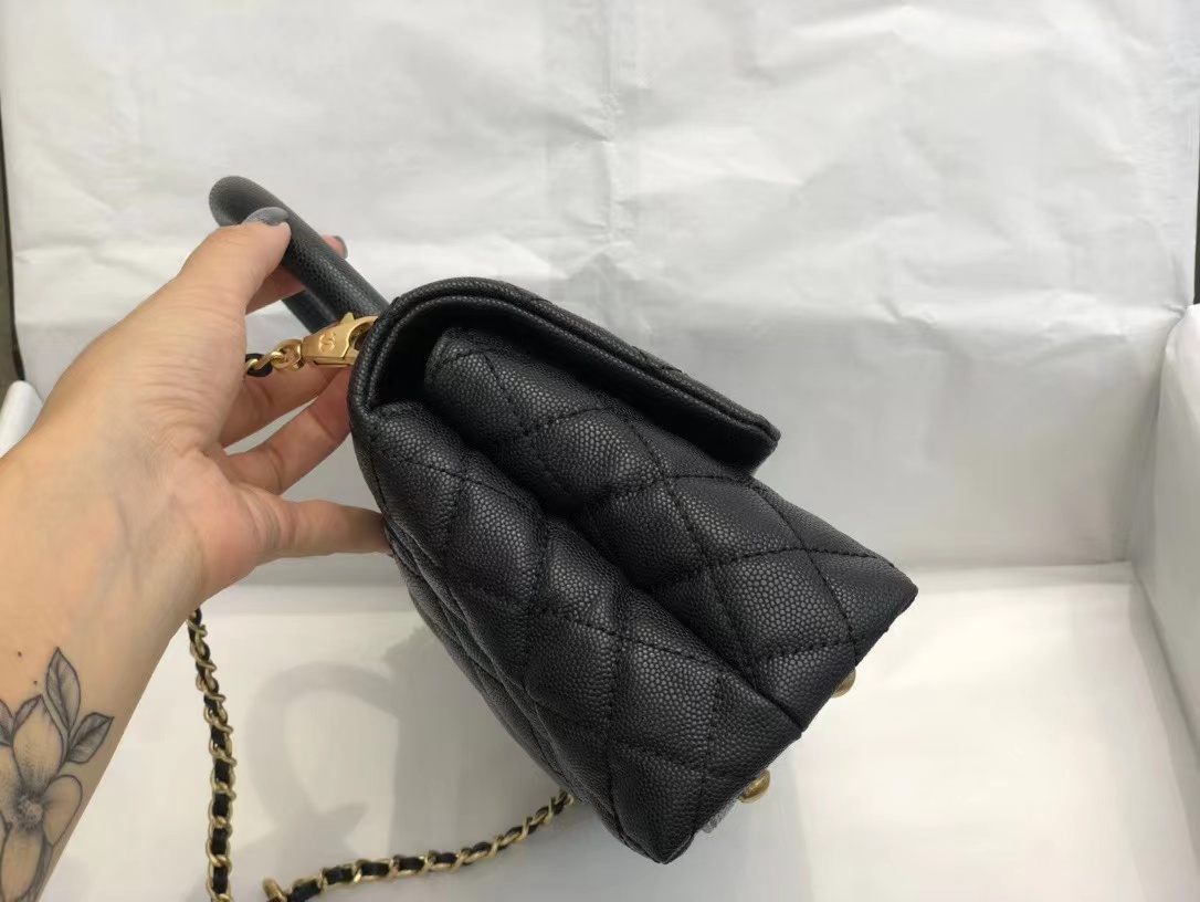 Replica Chanel Coco Handle Black 24*14*10Cm A92990