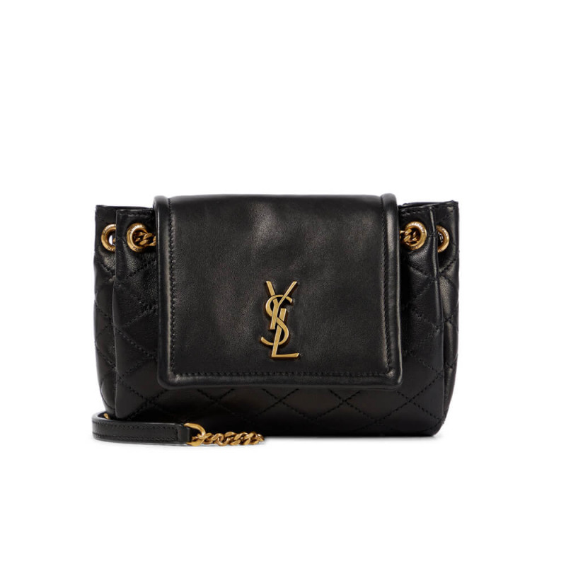 Replica Saint Laurent Nolita Mini Leather Shoulder Bag 672738 Black