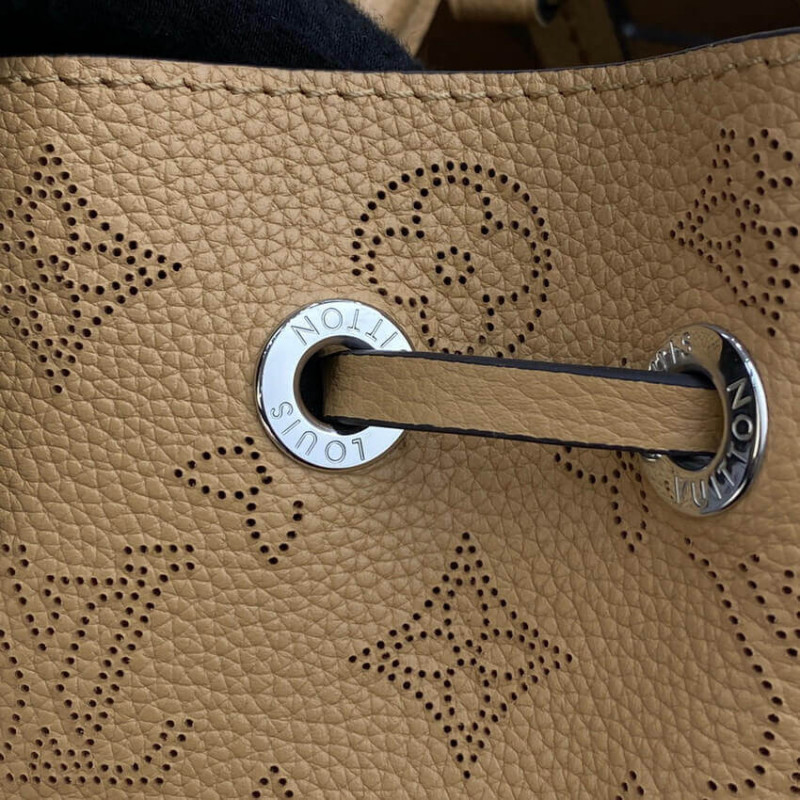 Replica Louis Vuitton Mahina Calf Leather Bella Tote M59655 Arizona Brown