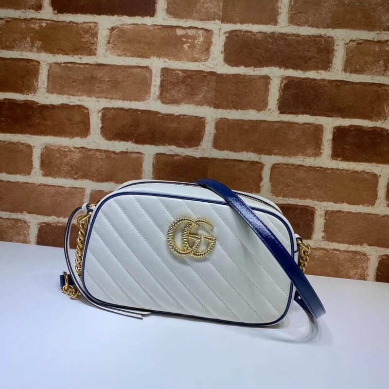 Replica Gucci Gg Marmont Small Shoulder Bag 447632 White
