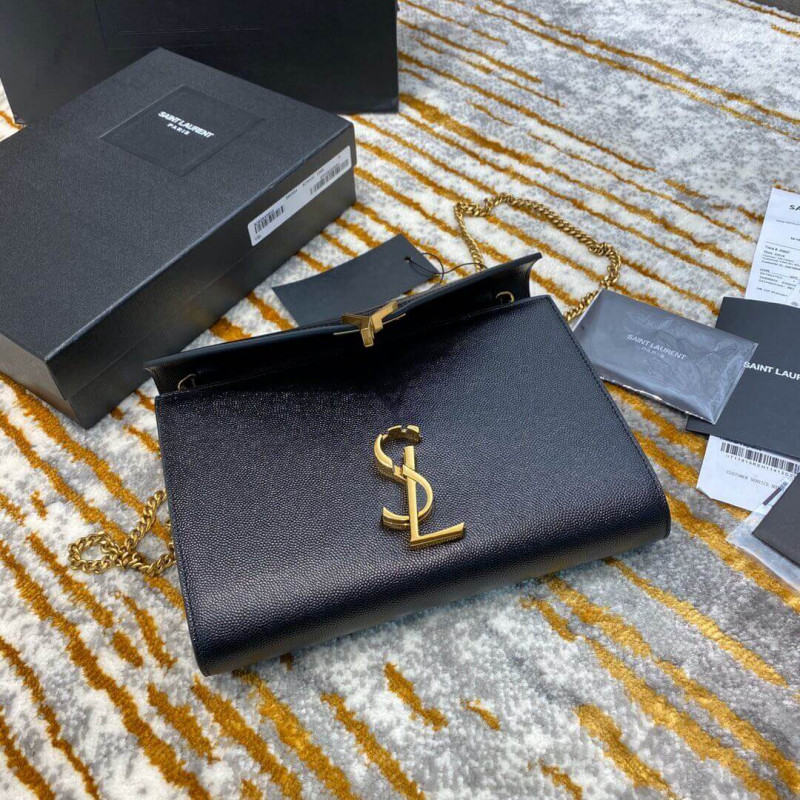 Replica Ysl Saint Laurent Cassandra Wallet On Chain In Grain Leather 582334