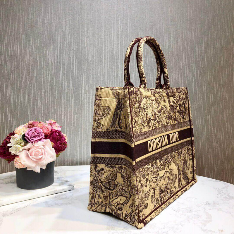 Replica Christian Dior Book Tote Black Toile De Jouy Bag M1286