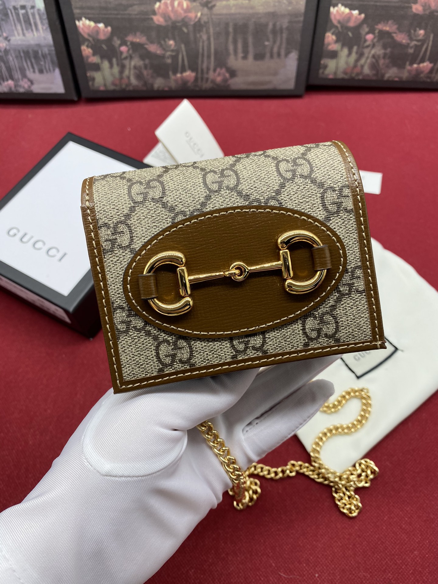 Replica Gucci Horsebit 1955 Card Case Wallet 621887