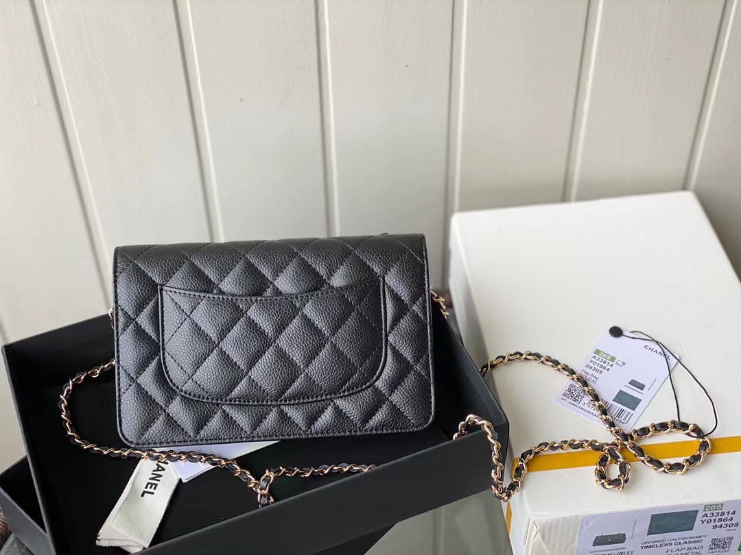 Replica Chanel Caviar Quilted Wallet On Chain Woc A33814