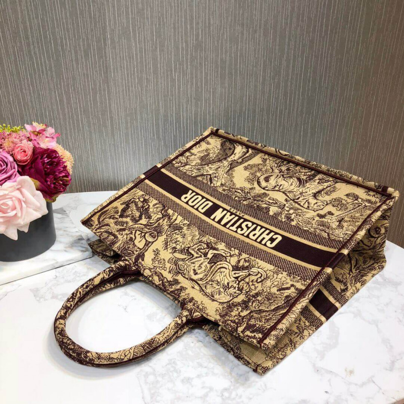 Replica Christian Dior Book Tote Black Toile De Jouy Bag M1286